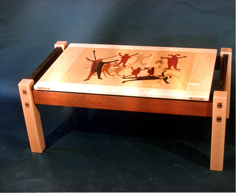 Coffee Table with Cave Paintings